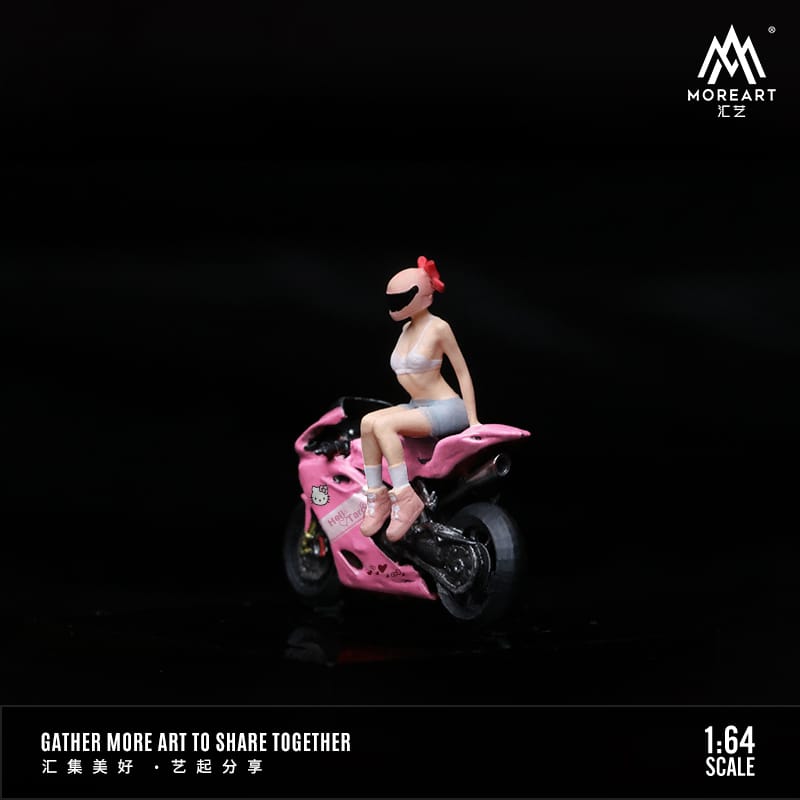 Motocicleta con Figura escala 1/64 marca MoreArt - Chido Toys
