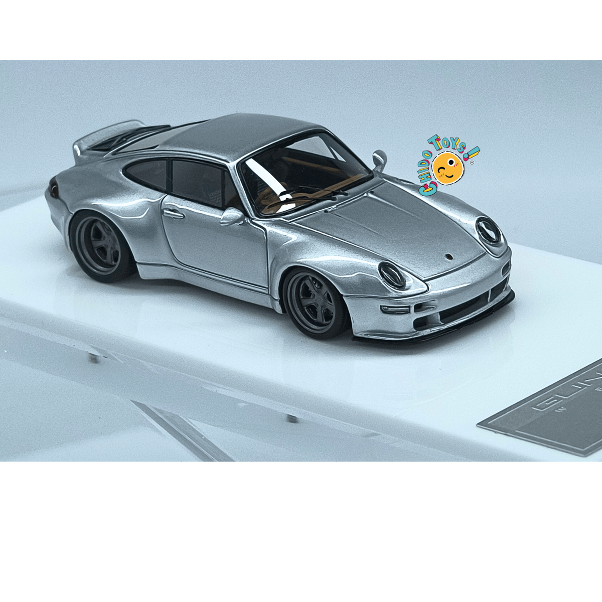 MY64 Porsche 911 Gunther Werks 993 1:64 Plata Cromada con Capelo - Chido Toys