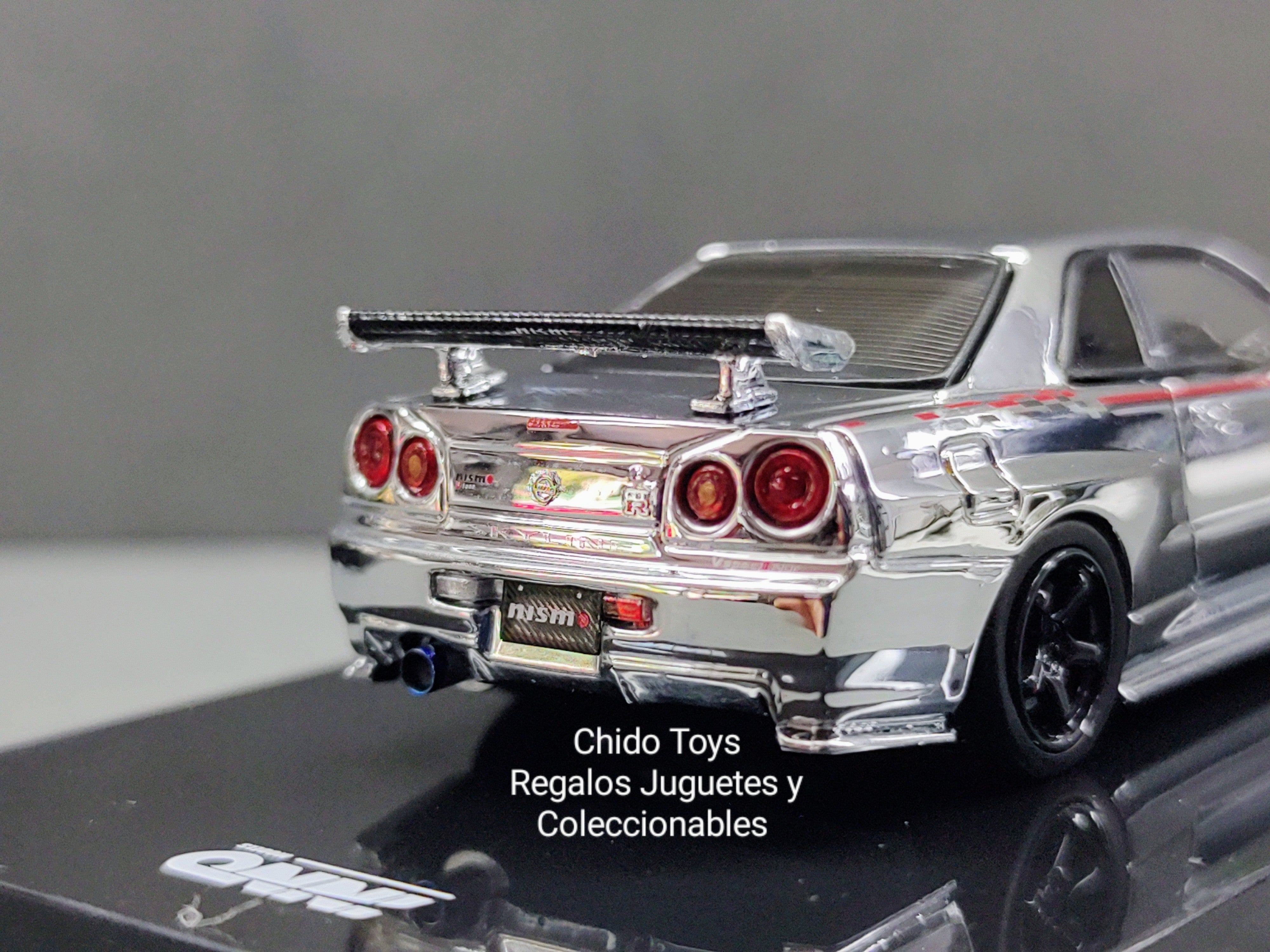 Nissan GT - R (R34) Gold/Silver Mirror Finish – Inno 1:64 (China Hobby Expo 2023) - Chido Toys