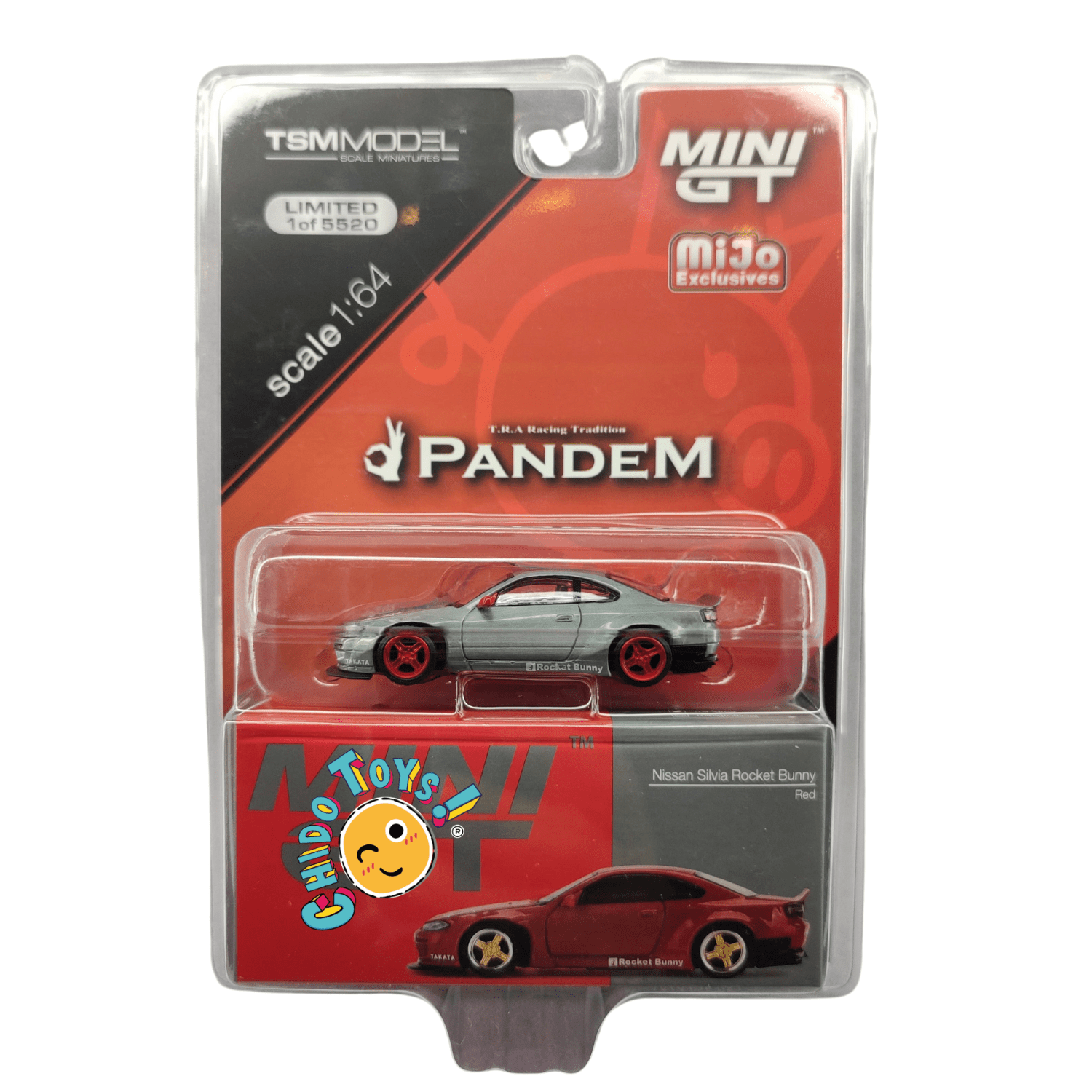Nissan Silvia Rocket Bunny Red CHASE 1:64 – Mini GT - Chido Toys