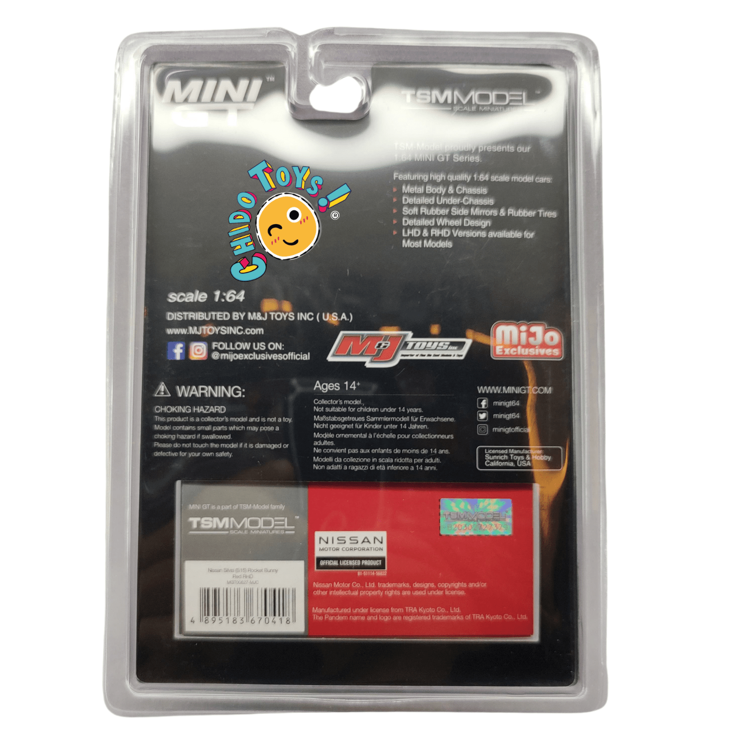 Nissan Silvia Rocket Bunny Red CHASE 1:64 – Mini GT - Chido Toys