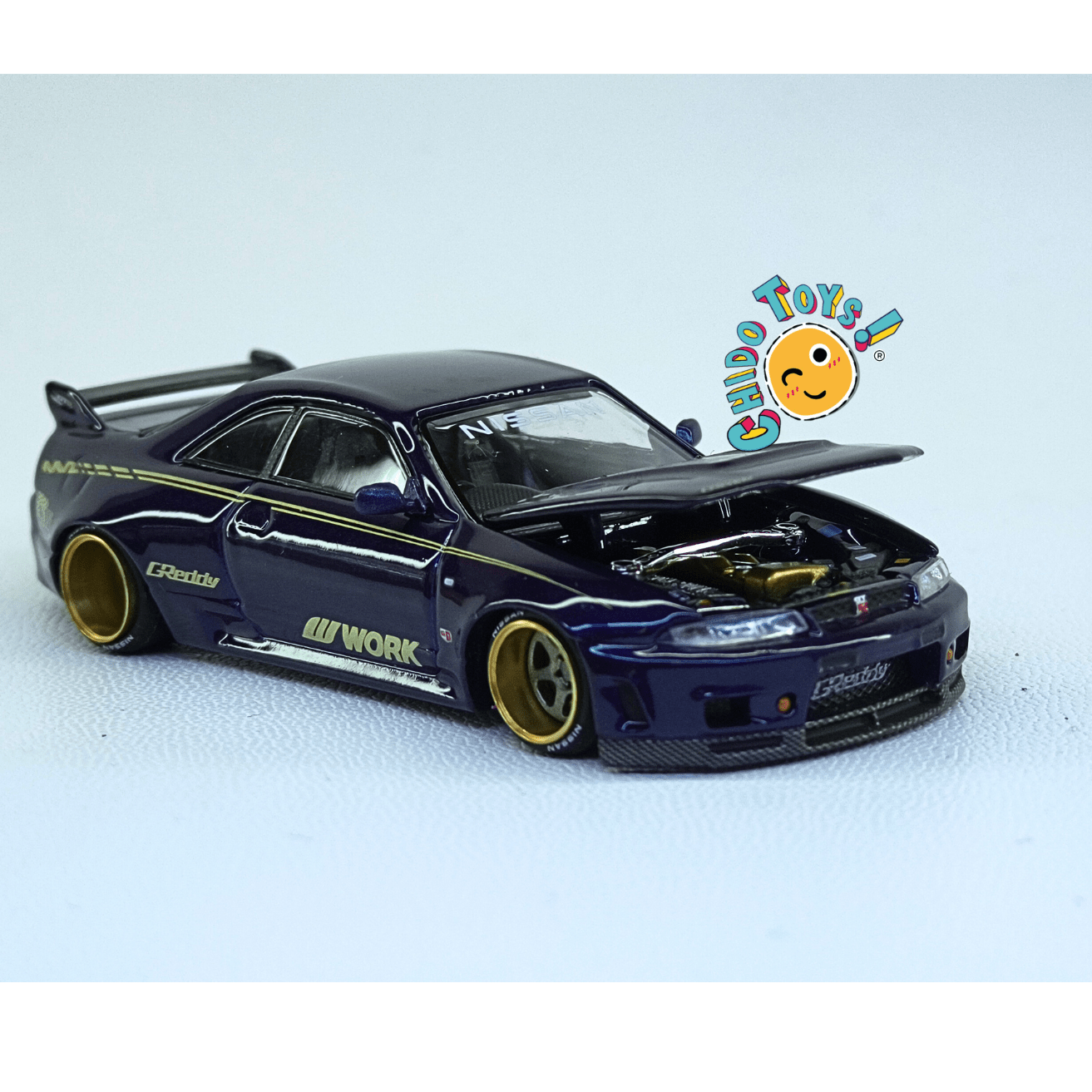 Nissan Skyline GT - R R33 Kaido House 072 Works V1, escala 1:64 - Chido Toys