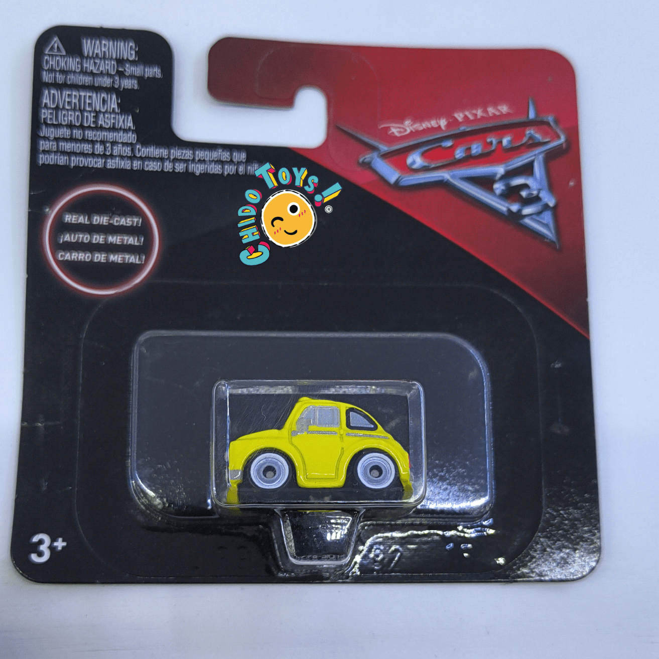 Pack 3 Mini Racers Disney•Pixar Cars “On The Road”: Hiedra (Ivy), Clankylosaurus y Luigi – Metal/Metal, rodado libre - Chido Toys