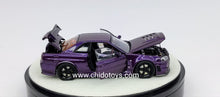 Cargar imagen en el visor de la galería, Auto a escala marca PGM*One model, Modelo Skyline GT-R R-34 Z Tune Midnight Purple
