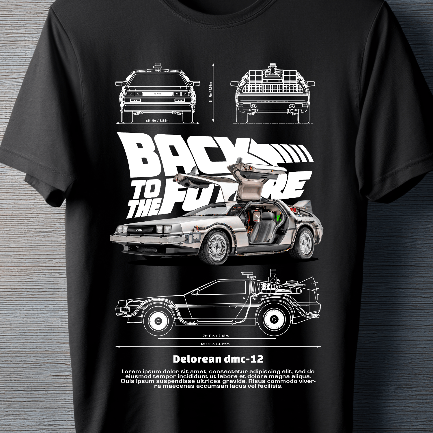 Playera Back to the Future – DeLorean DMC - 12 - Chido Toys