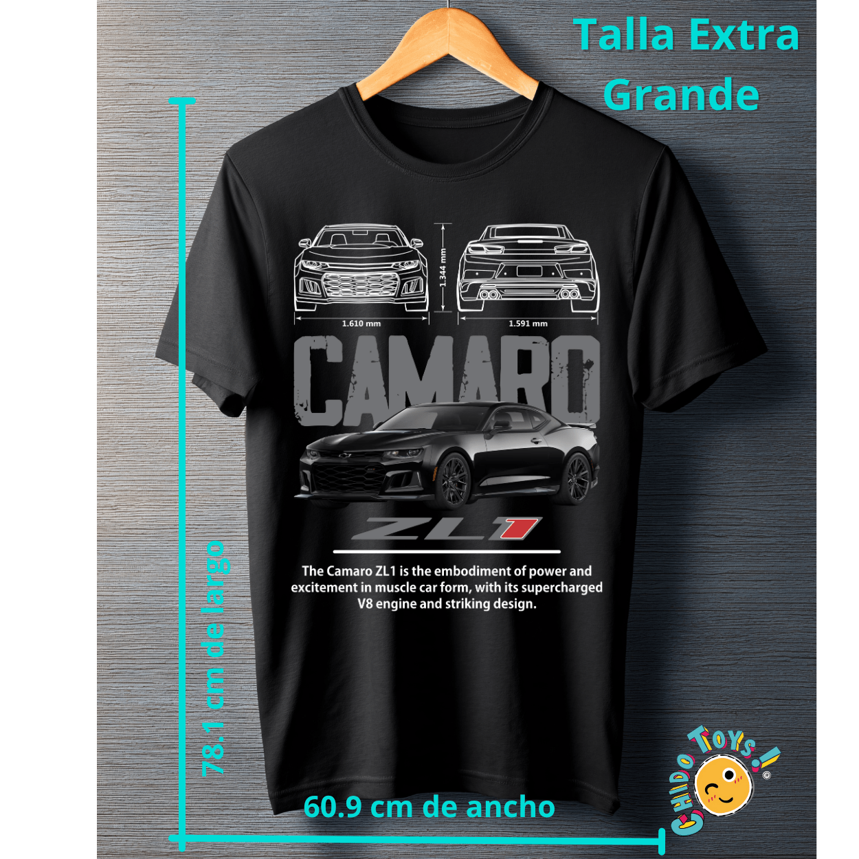 Playera Chevrolet Camaro ZL1 – Muscle Car Edition - Chido Toys