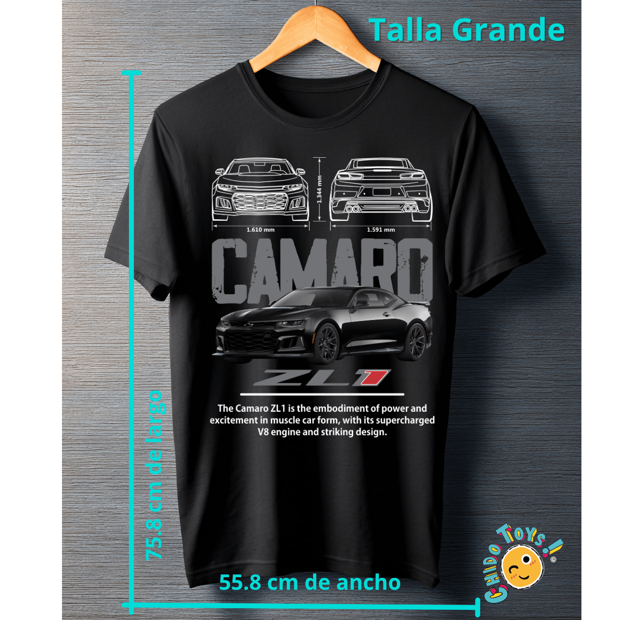 Playera Chevrolet Camaro ZL1 – Muscle Car Edition - Chido Toys
