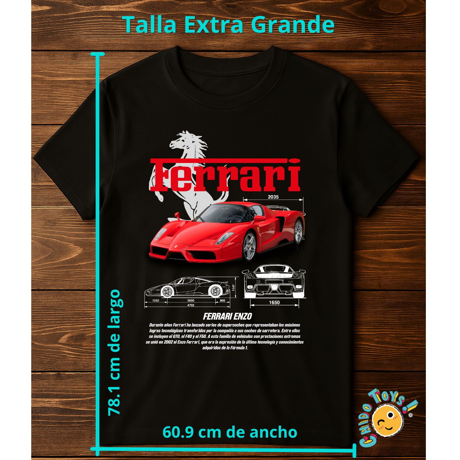 Playera Ferrari Enzo – Superdeportivo Legendario 2003 - Chido Toys