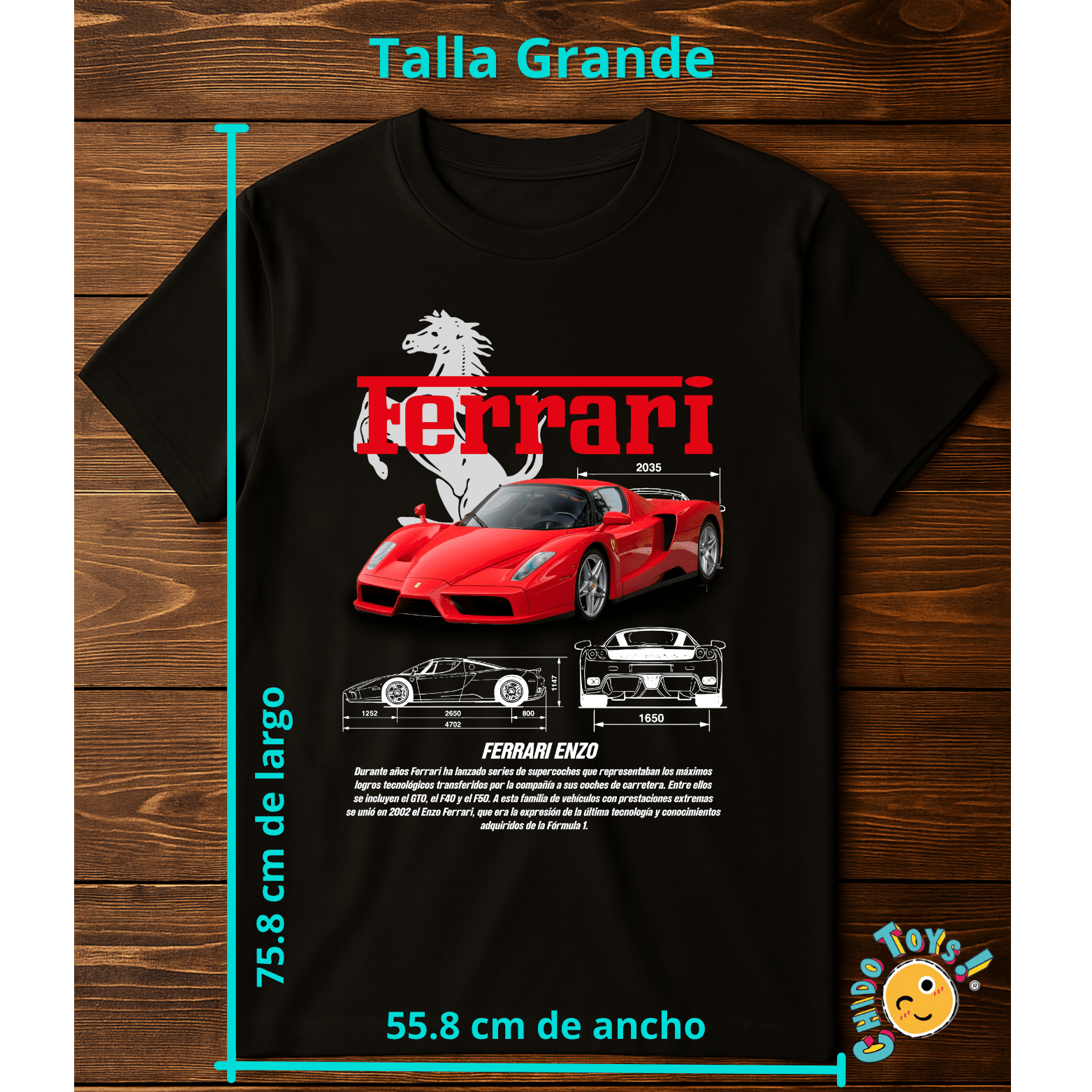 Playera Ferrari Enzo – Superdeportivo Legendario 2003 - Chido Toys