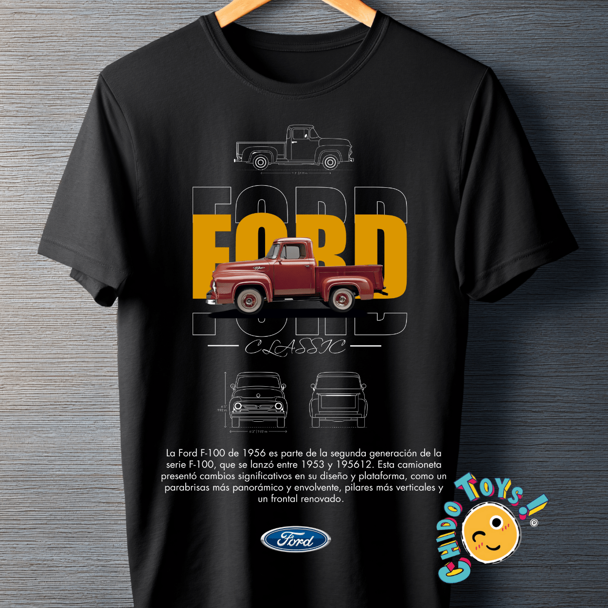 Playera Ford F100 1956 – Classic Heritage Edition - Chido Toys