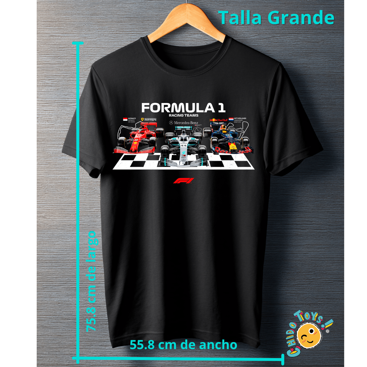 Playera Fórmula 1 Racing Teams – Pole Position Edition - Chido Toys