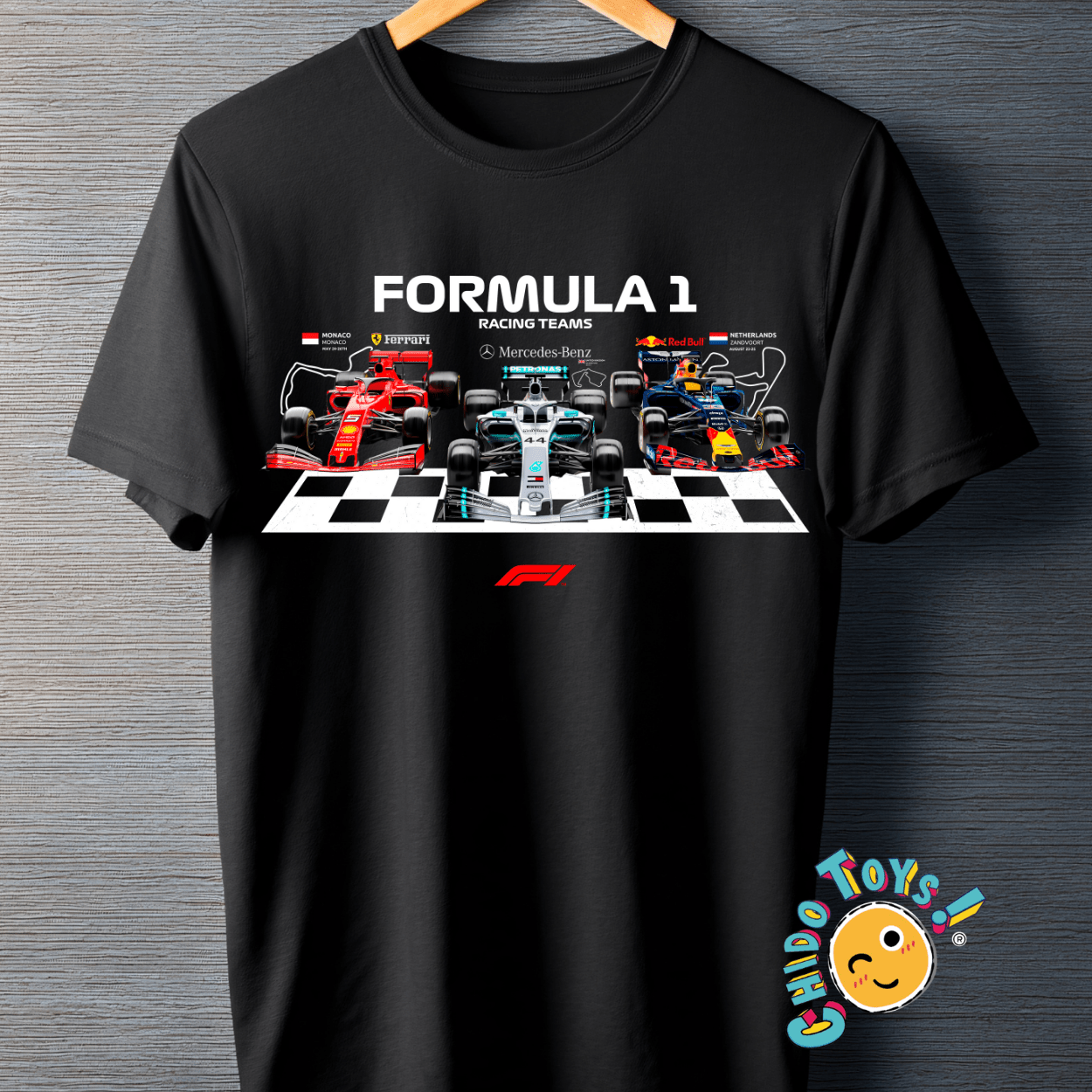 Playera Fórmula 1 Racing Teams – Pole Position Edition - Chido Toys