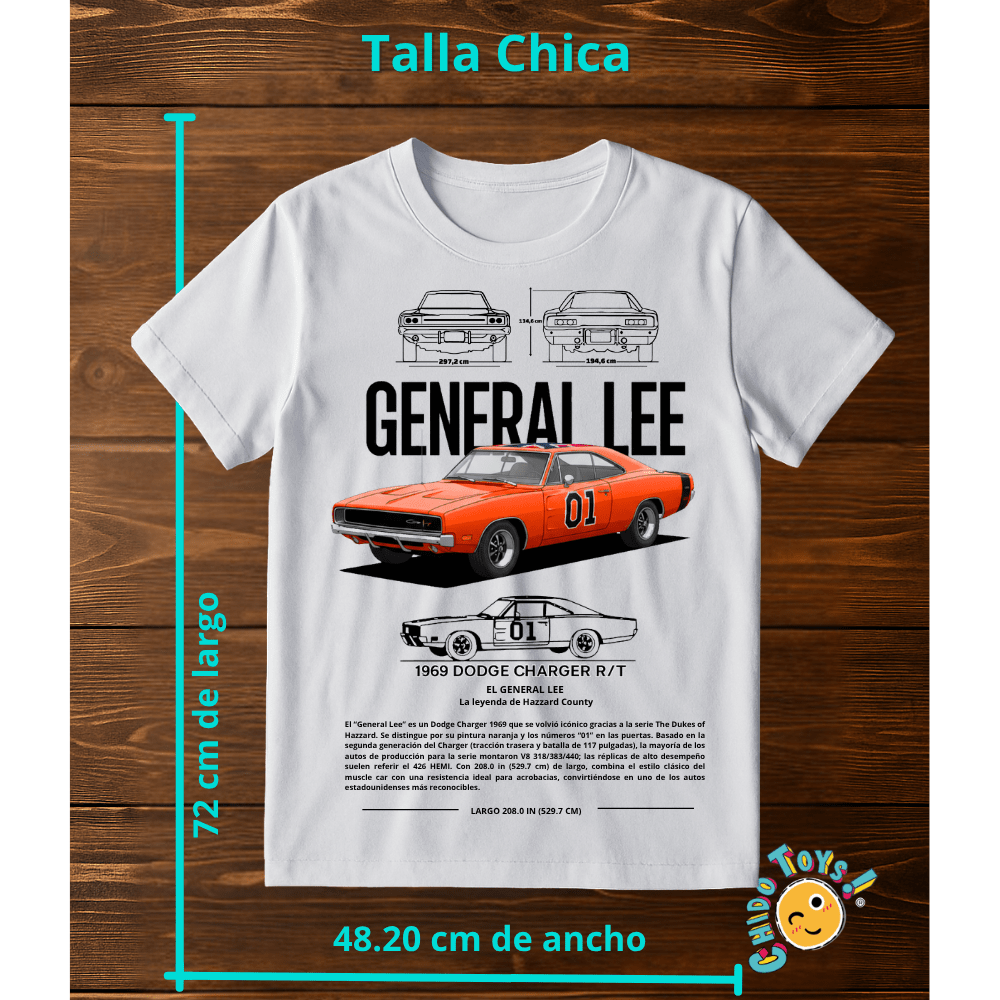 Playera General Lee – Dodge Charger 1969 - Chido Toys