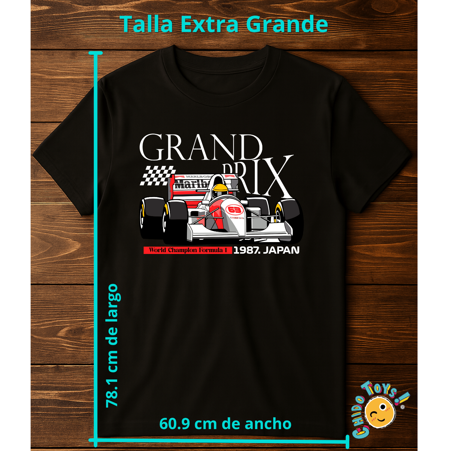 Playera Grand Prix 1987 Japan – World Champion Formula 1 – Estilo Retro - Chido Toys