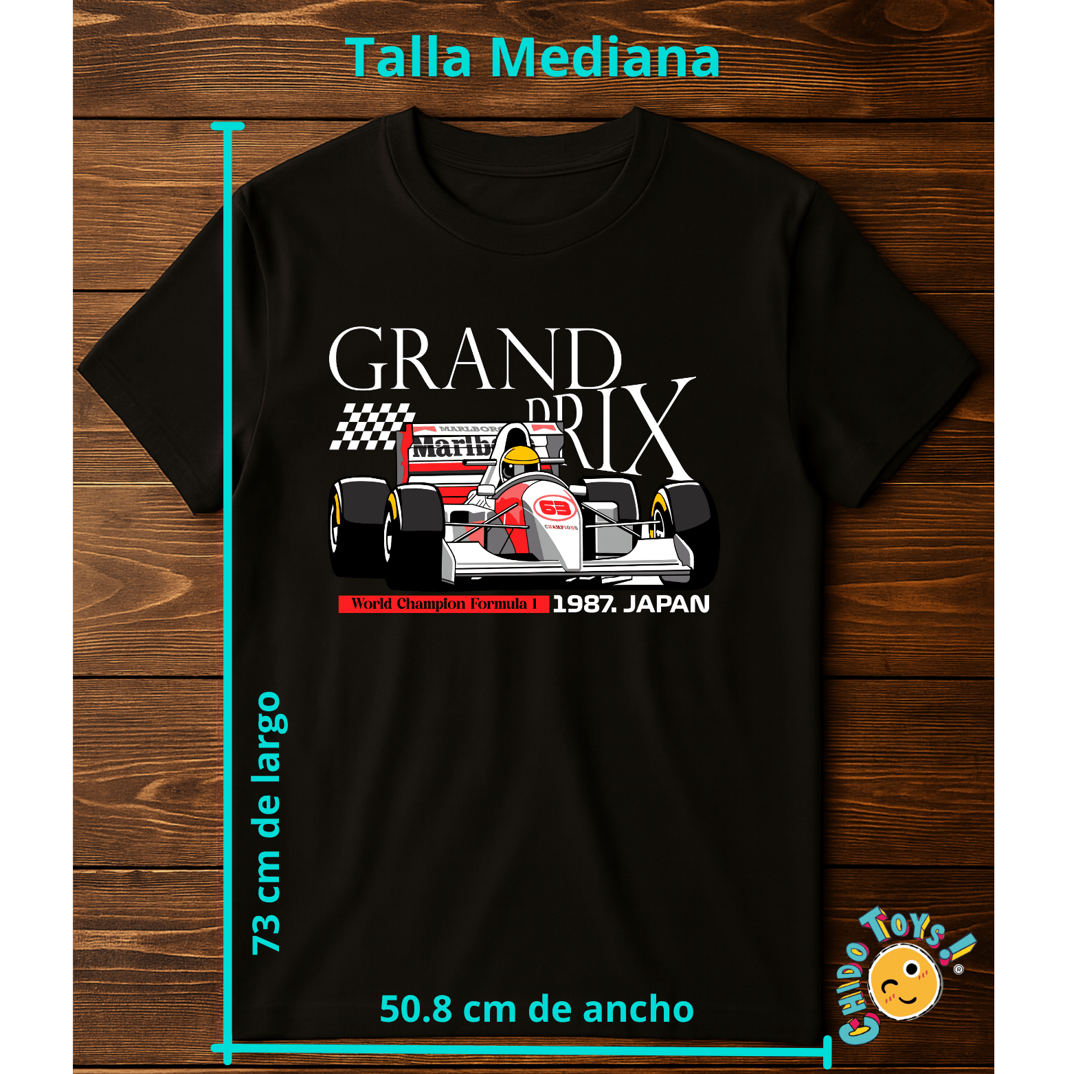 Playera Grand Prix 1987 Japan – World Champion Formula 1 – Estilo Retro - Chido Toys