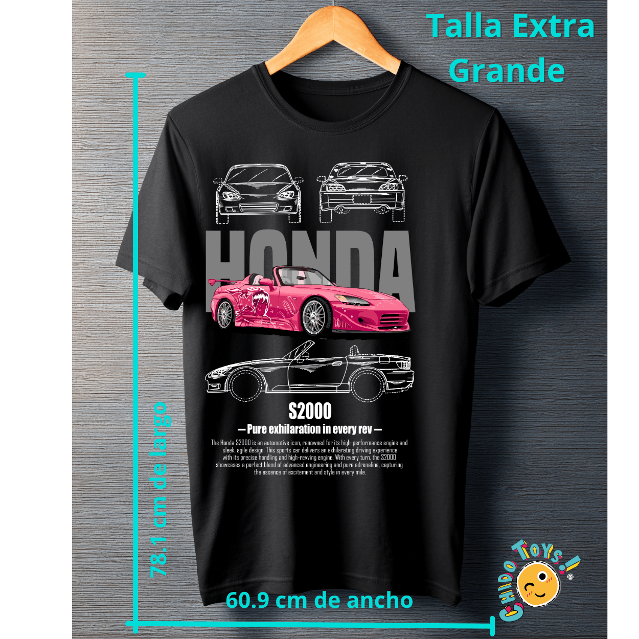 Playera Honda S2000 – Pink Edition - Chido Toys