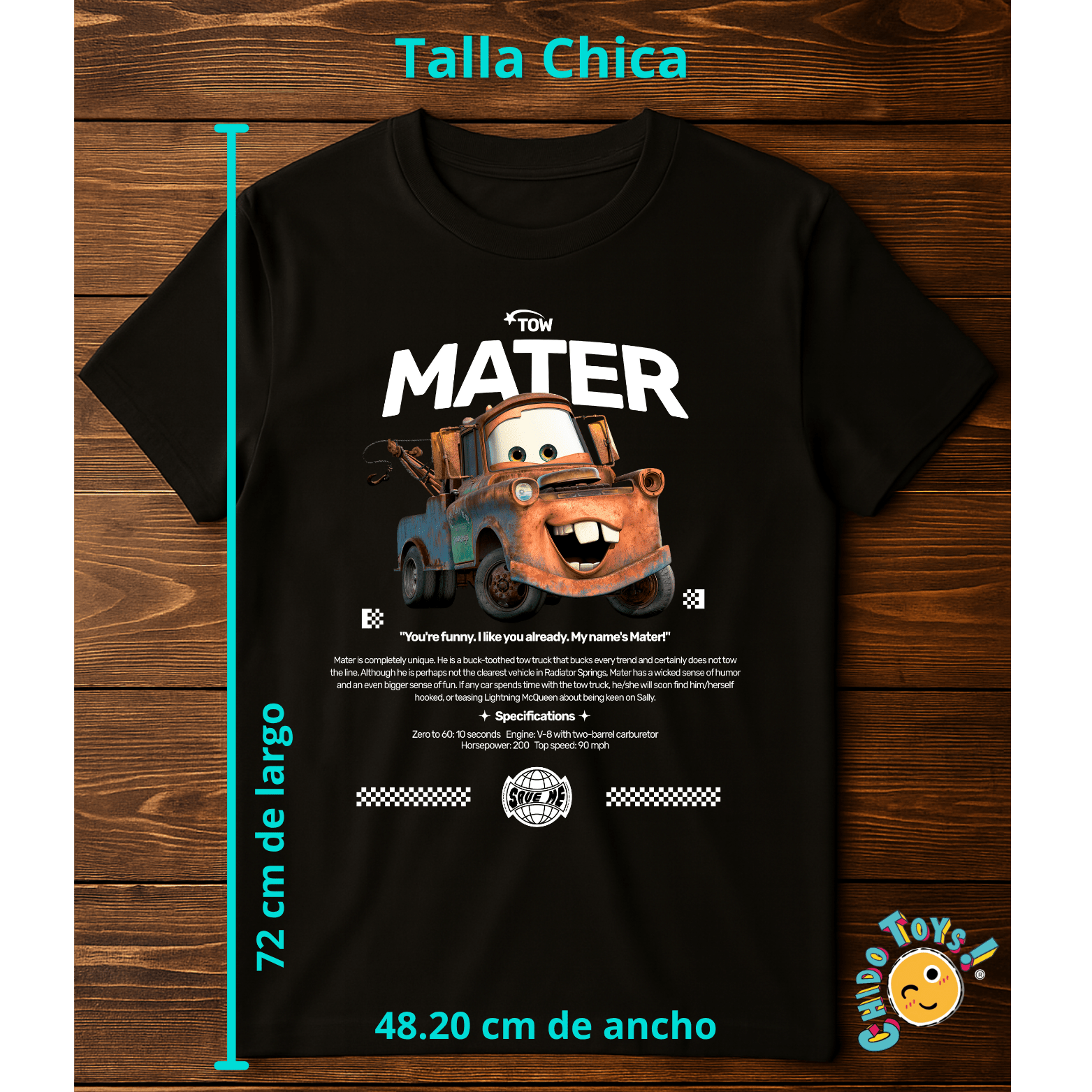 Playera Mater – Edición Coleccionista Cars Pixar - Chido Toys