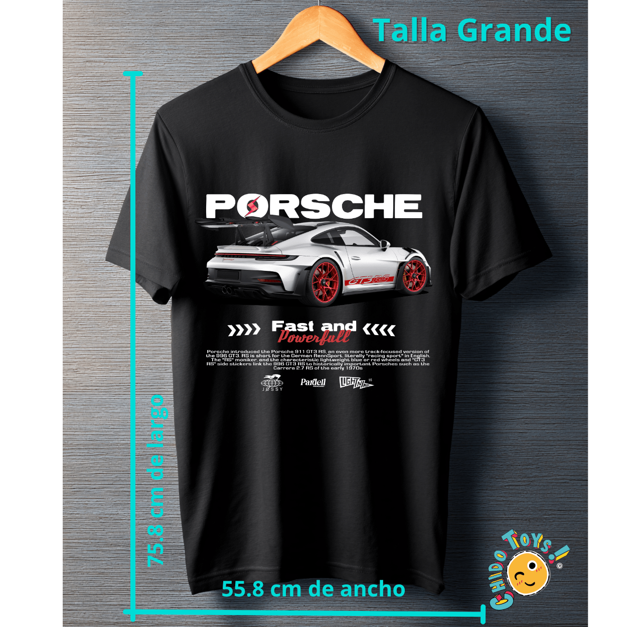 Playera Porsche GT3 RS – Fast and Powerful - Chido Toys