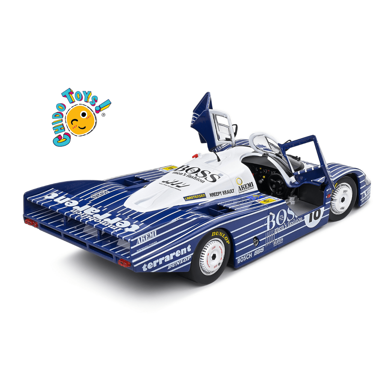 Porsche 956LH 18 BOSS – Escala 1:18 Solido - Chido Toys