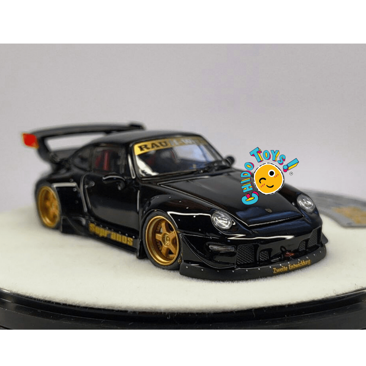 Porsche RWB 993 “Sopranos” Negro – Exclusivo HEC 2025 1:64 PGM - Chido Toys