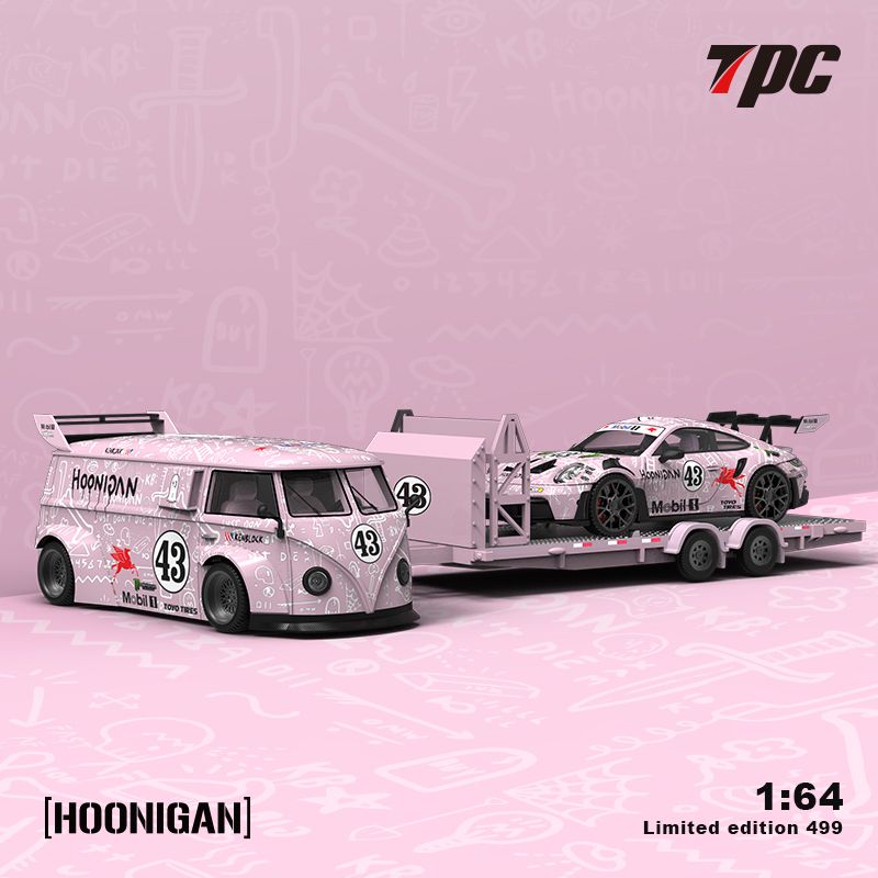 PRE - VENTA Auto a escala marca TPC, Modelo SET Hoonigan Pink - Chido Toys