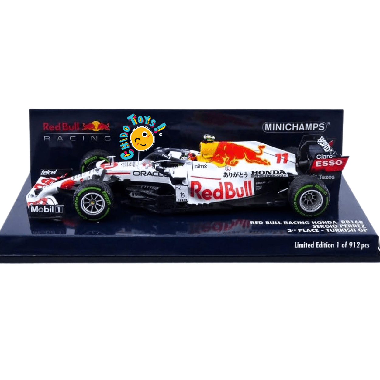 Red Bull Racing Honda RB16B Sergio Pérez Turkish GP 2021 Minichamps 1:43 – Edición Limitada - Chido Toys