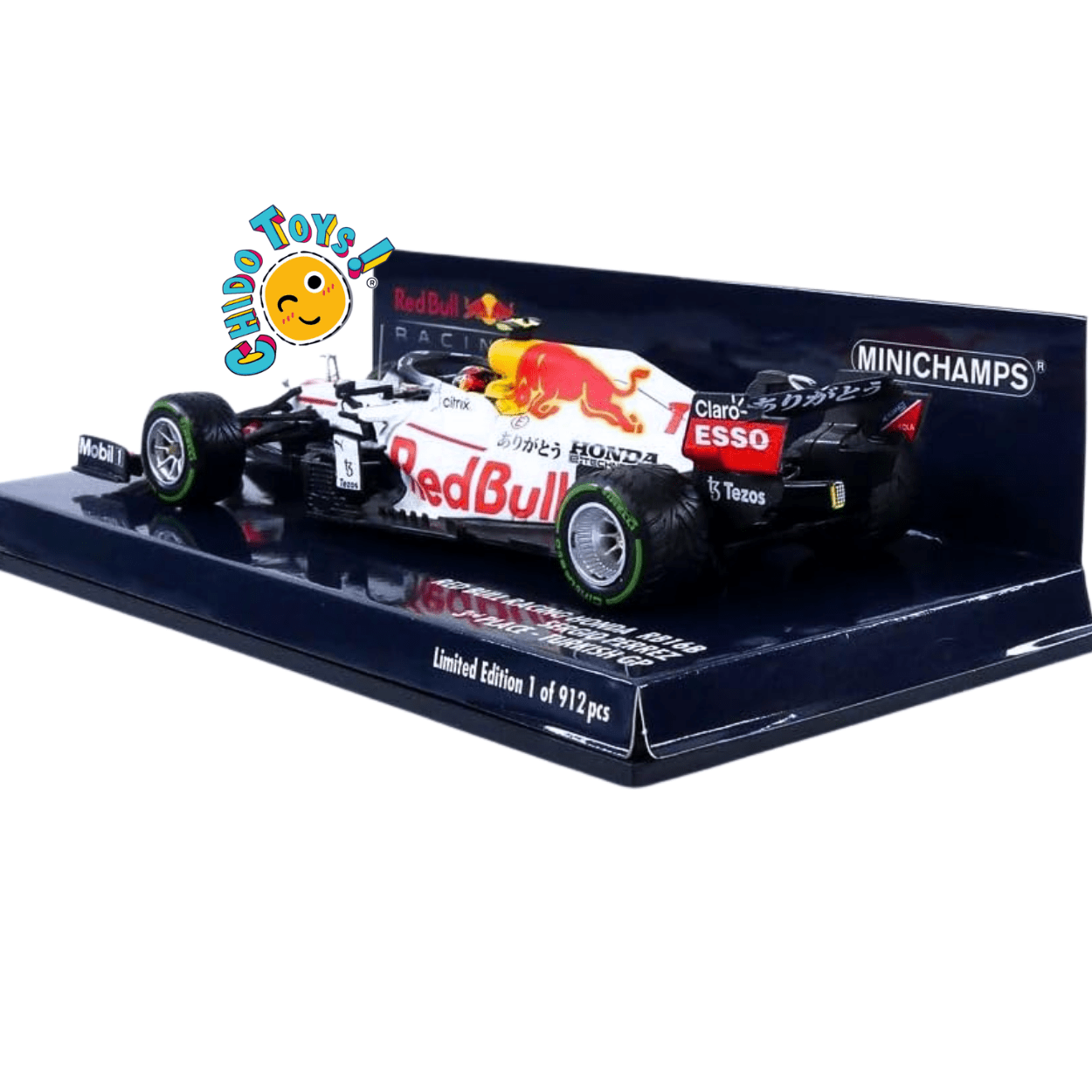 Red Bull Racing Honda RB16B Sergio Pérez Turkish GP 2021 Minichamps 1:43 – Edición Limitada - Chido Toys