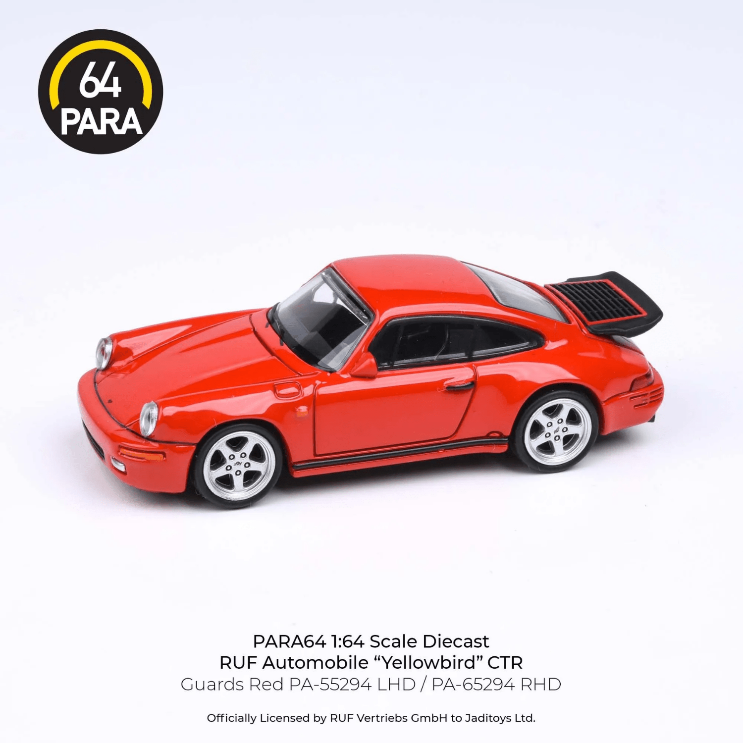 RUF CTR Yellowbird 1987 – Guards Red – Para64 1:64 - Chido Toys