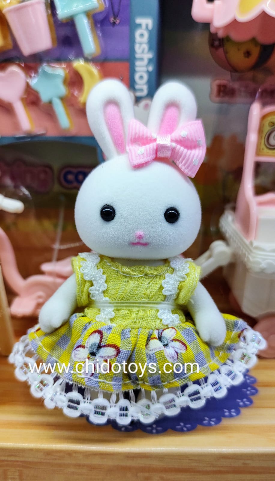 SET CONEJITA CON ACCESORIOS (BICICLETA) - Chido Toys