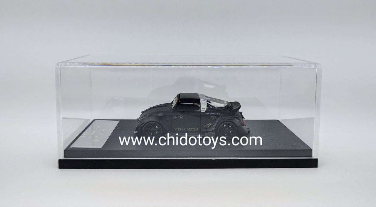 Set Volkswagen T1 Stella Artois con Remolque y Auto – Mini Station 1:64 - Chido Toys