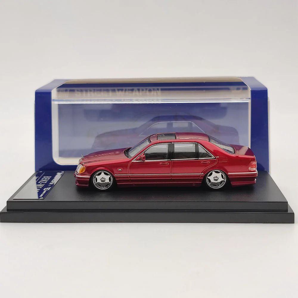 Street Weapon Mercedes - Benz S - Class W140 1:64 rojo metalizado - Chido Toys