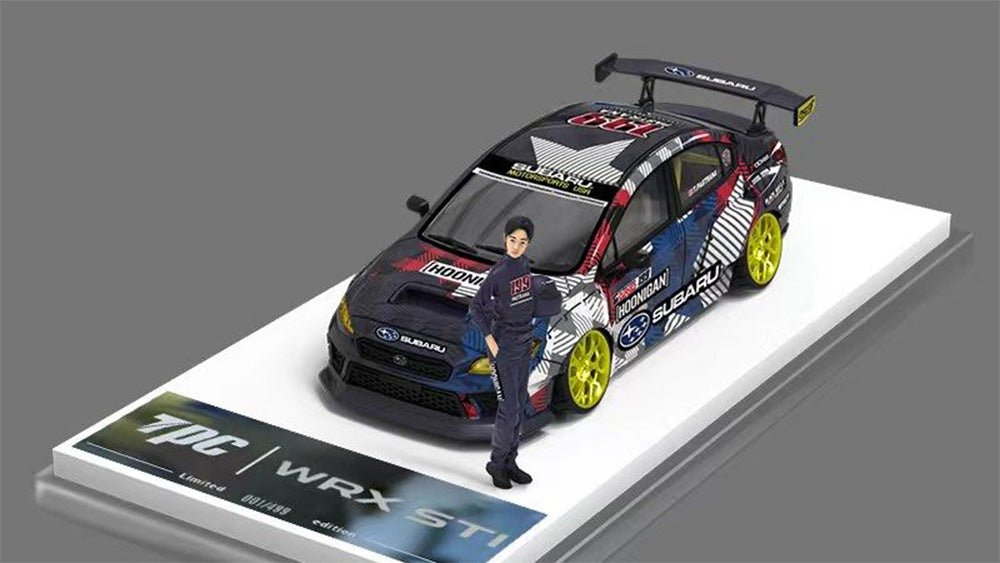TPC Subaru WRX STI Travis Pastrana 1:64 edición limitada con figurilla - Chido Toys