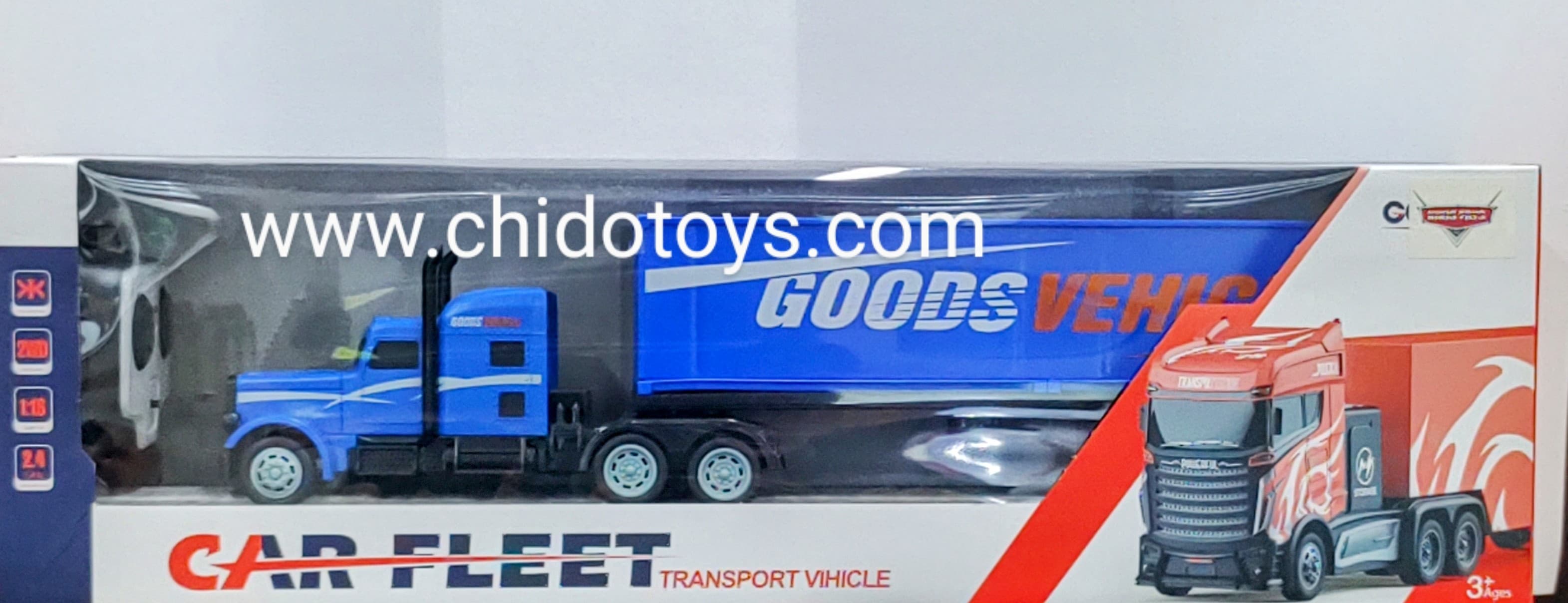 Tráiler a Control Remoto escala 1/16 Recargable, varios modelos - Chido Toys