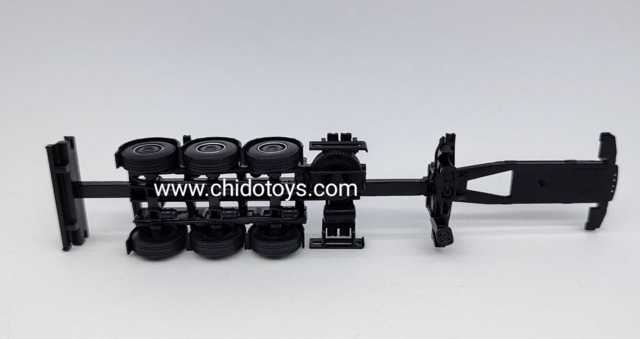 Trailer a escala marca Mini GT, Modelo Western Star 49X con contenedor refrigerado de 40′ Modelo "EVERGREEN" - Chido Toys