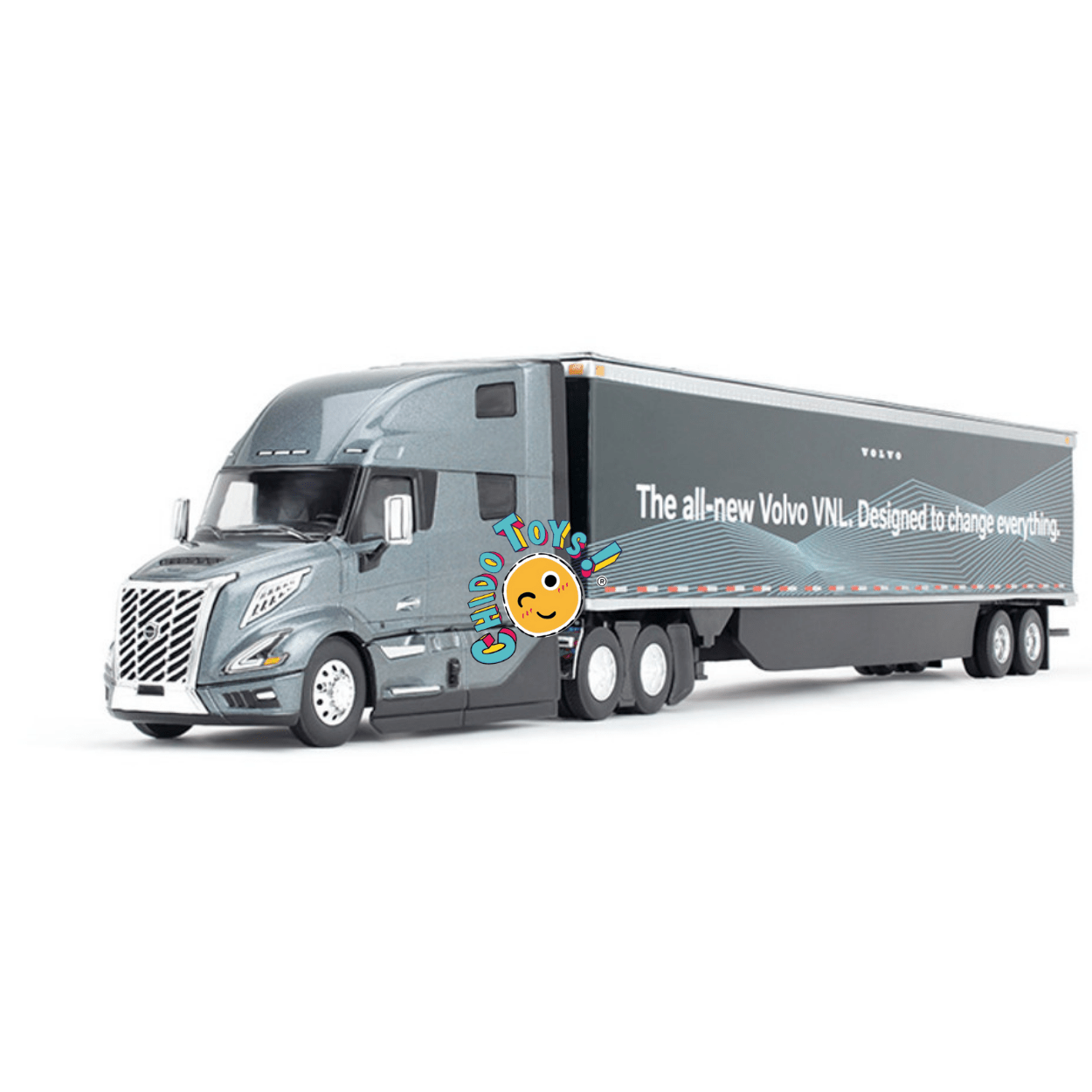 Volvo VNL con remolque caja seca a escala 1:50 First Gear – Réplica de colección detallada - Chido Toys