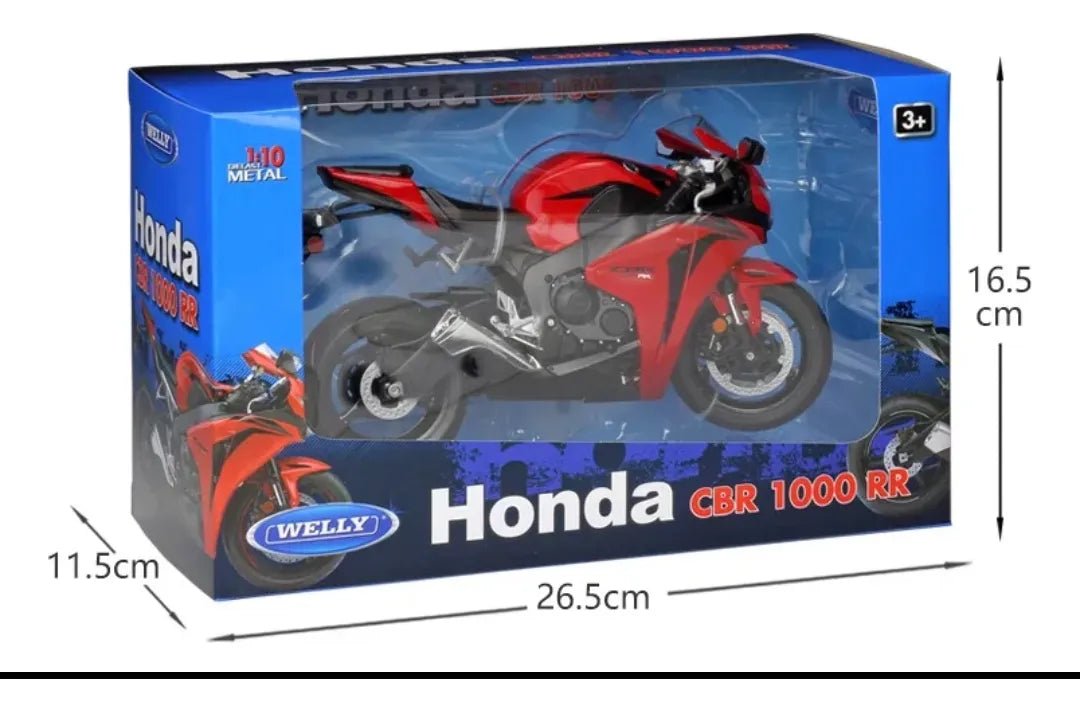 Welly Honda CBR1000RR 1:10 diecast roja suspensión - Chido Toys