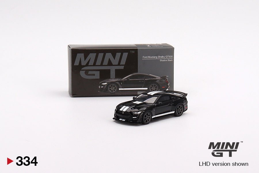 Auto a escala marca Mini GT, modelo Ford Mustang Shelby GT500 Black - Chido Toys