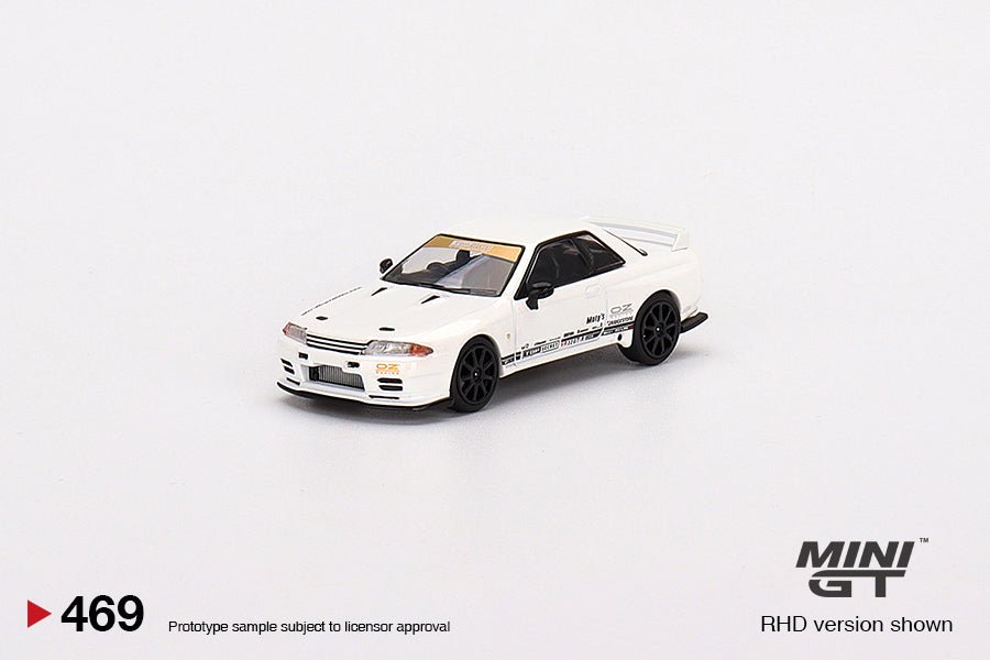 Auto a escala Mini GT, Modelo Top Secret Nissan GT - R VR32 – White – - Chido Toys