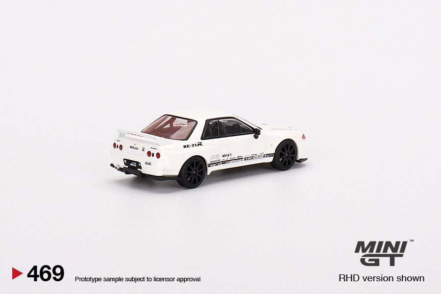 Auto a escala Mini GT, Modelo Top Secret Nissan GT - R VR32 – White – - Chido Toys