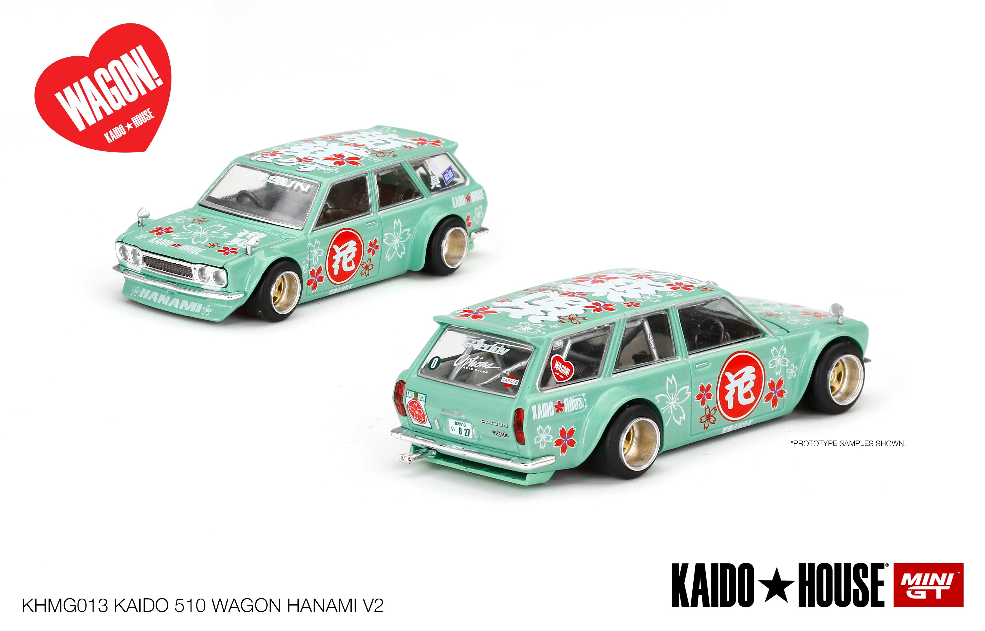 Datsun 510 Wagon Hanami #013 – Kaido House 1:64 (Primera Edición, Rines de Aluminio) - Chido Toys