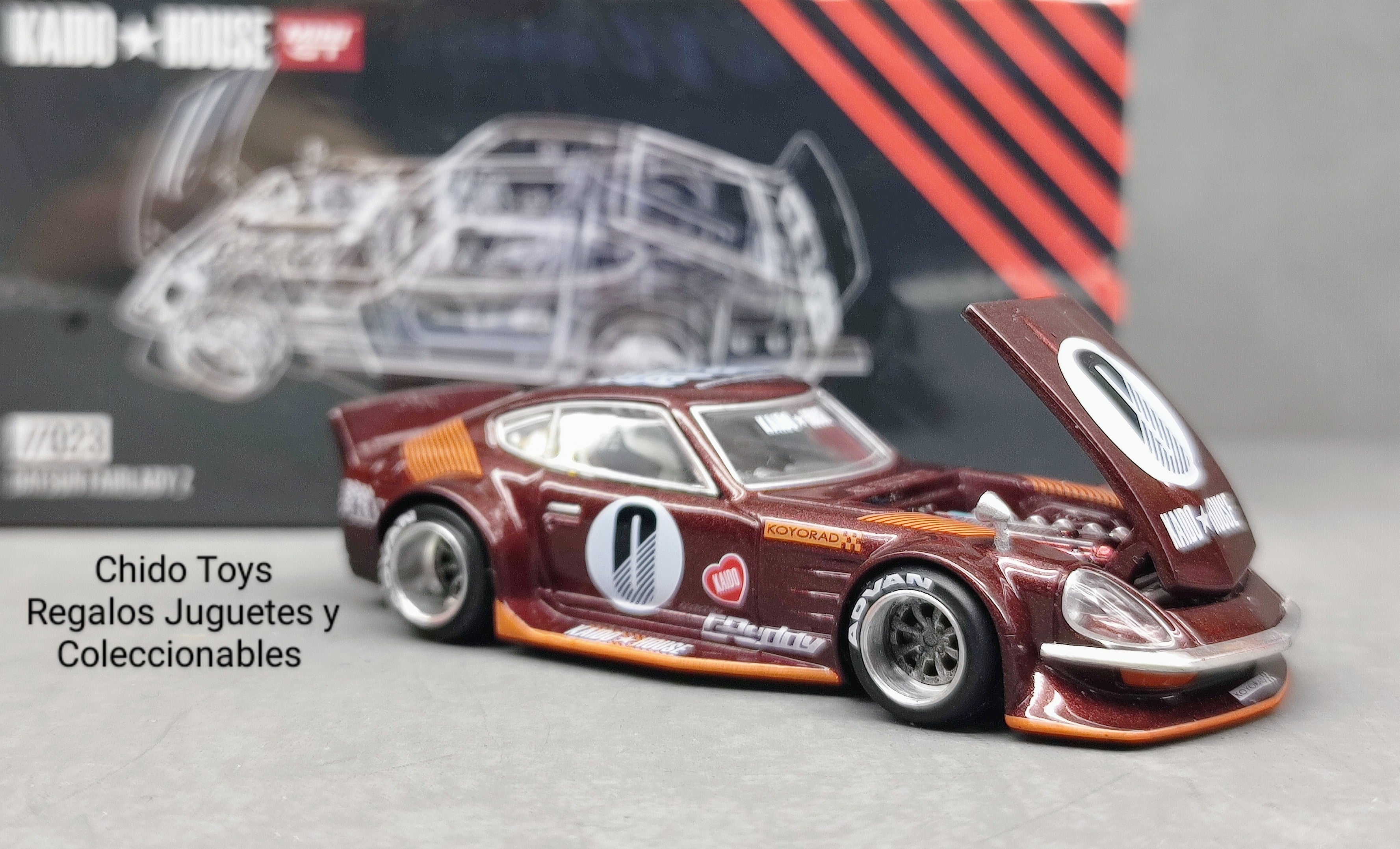 Datsun Fairlady Z S30Z Wide Spec (Rojo Oscuro) – Kaido House 1:64 (Primera Edición) - Chido Toys