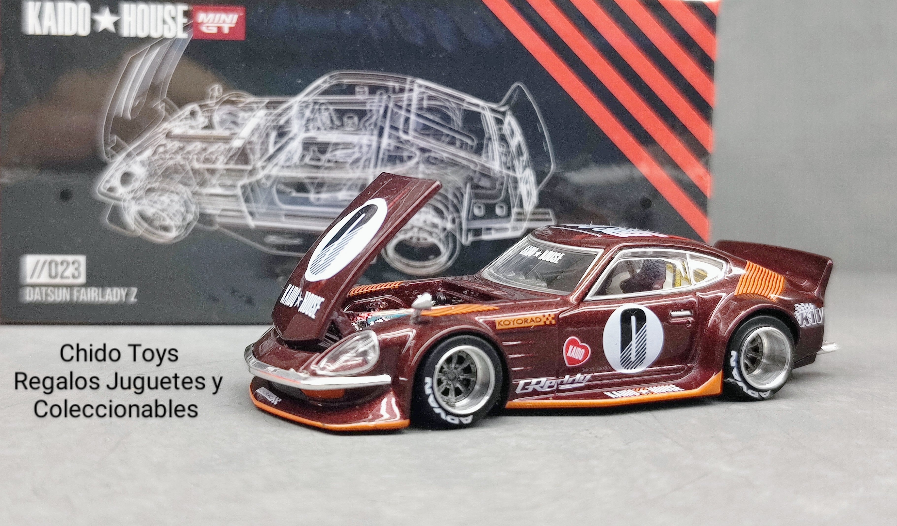 Datsun Fairlady Z S30Z Wide Spec (Rojo Oscuro) – Kaido House 1:64 (Primera Edición) - Chido Toys
