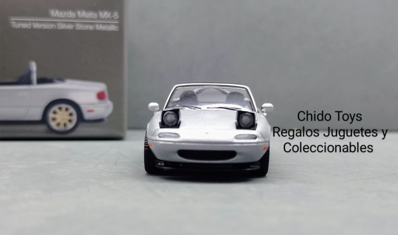 Mazda Miata MX - 5 Tuned Version Plata Piedra Metálico – 1:64 - Chido Toys