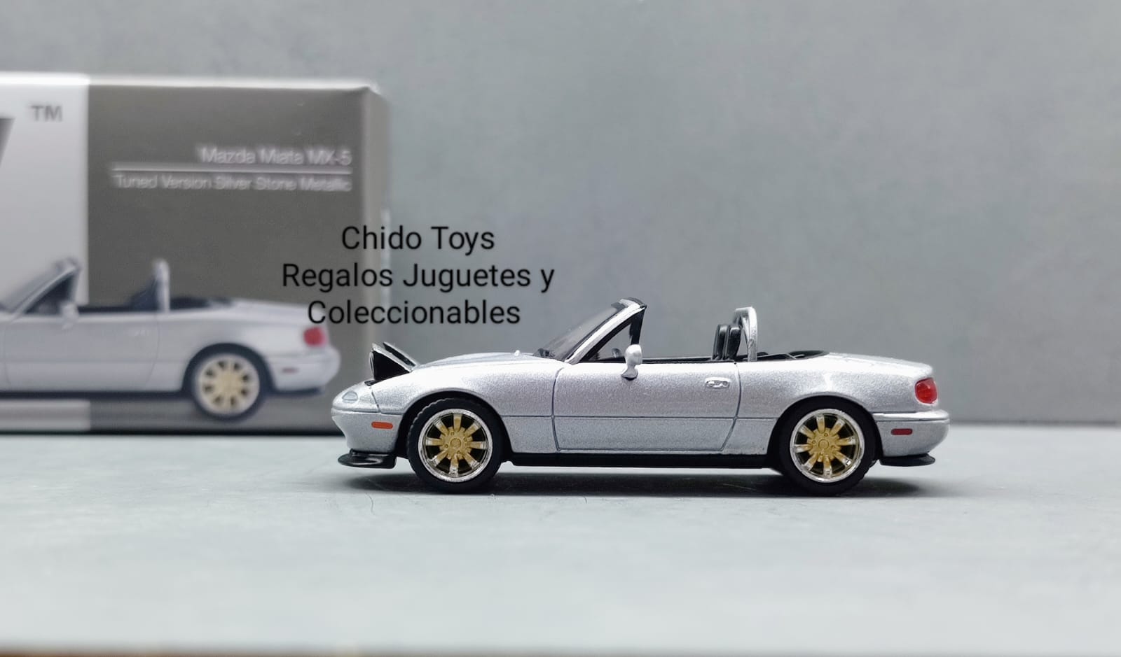 Mazda Miata MX - 5 Tuned Version Plata Piedra Metálico – 1:64 - Chido Toys