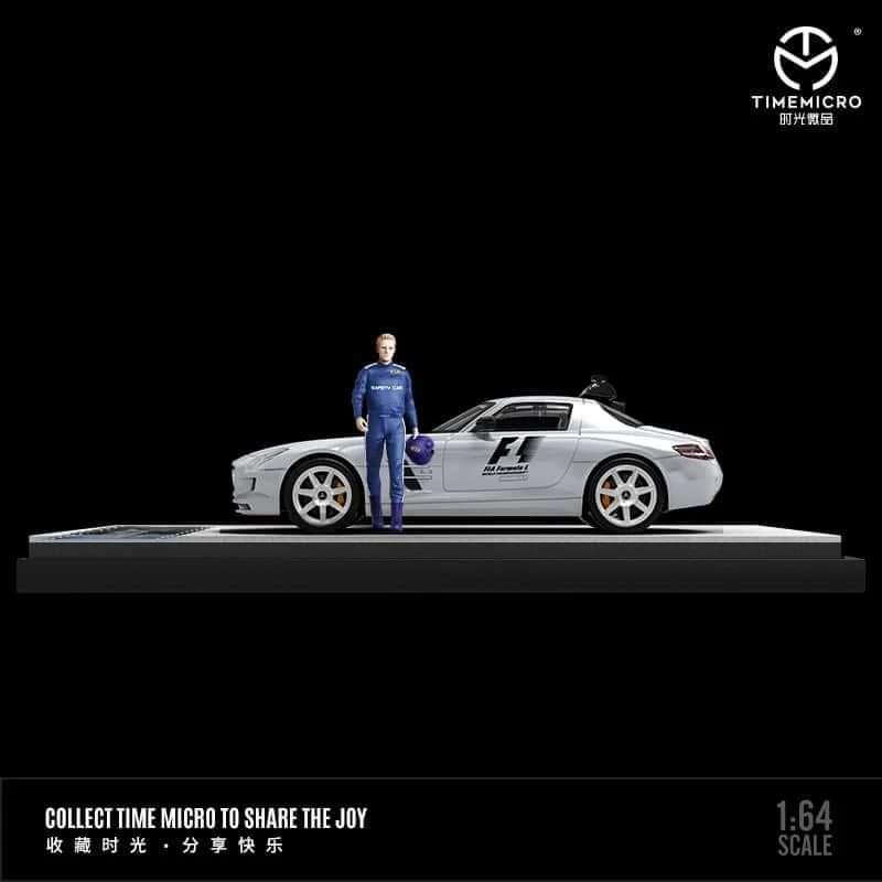 Time Micro Mercedes - Benz SLS Safety Car 1:64 plata con capelo - Chido Toys