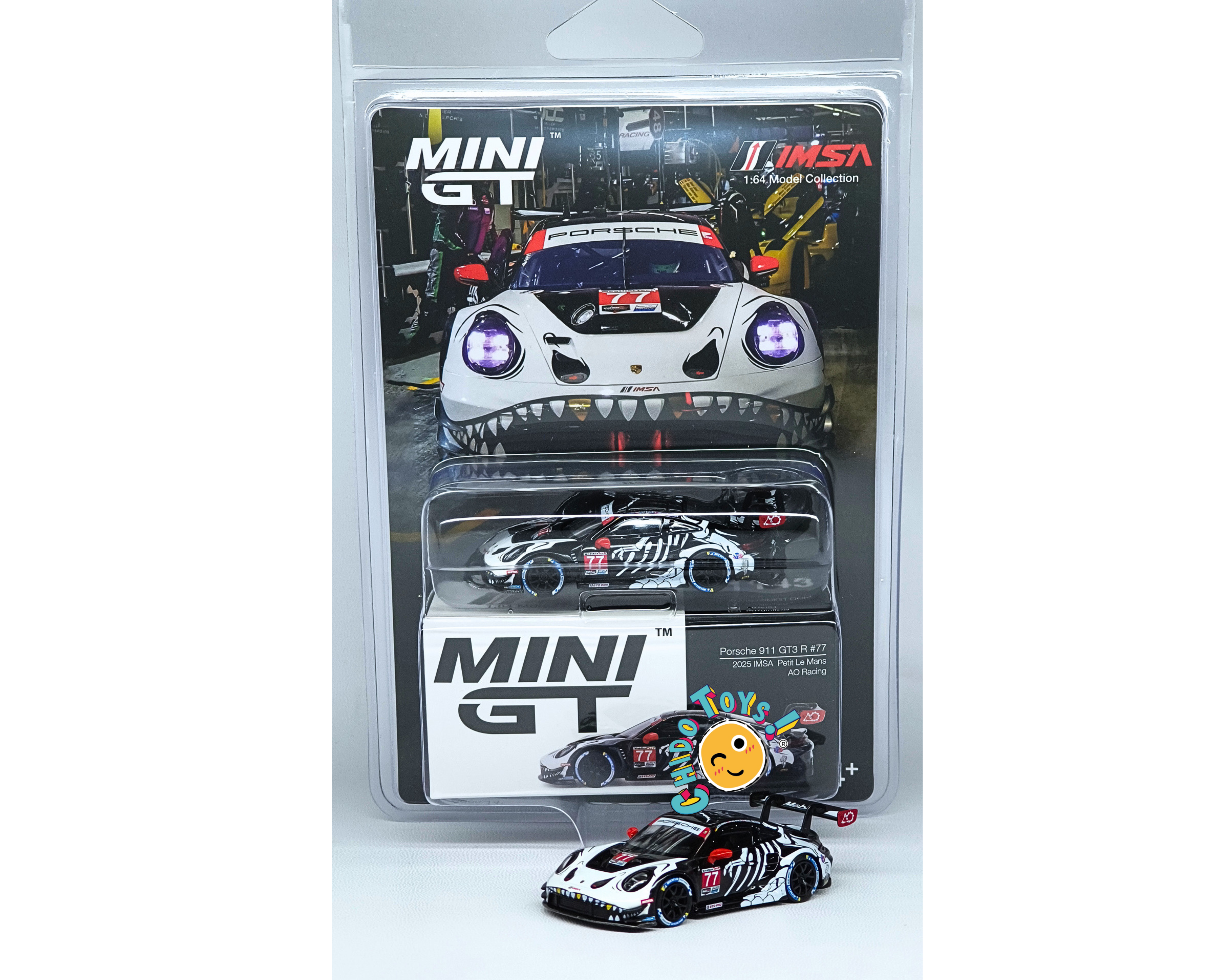 Mini GT Porsche 911 GT3 R Rexy 77 IMSA 1:64 Edición Especial