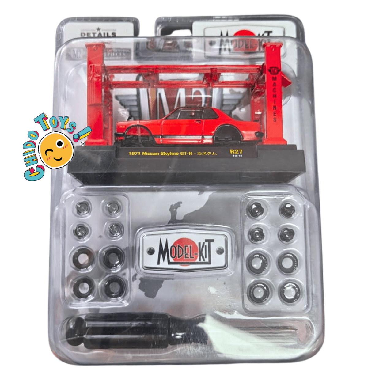 1971 Nissan Skyline GT - R Custom – M2 Machines Model Kit R27 – Escala 1:64 - Chido Toys
