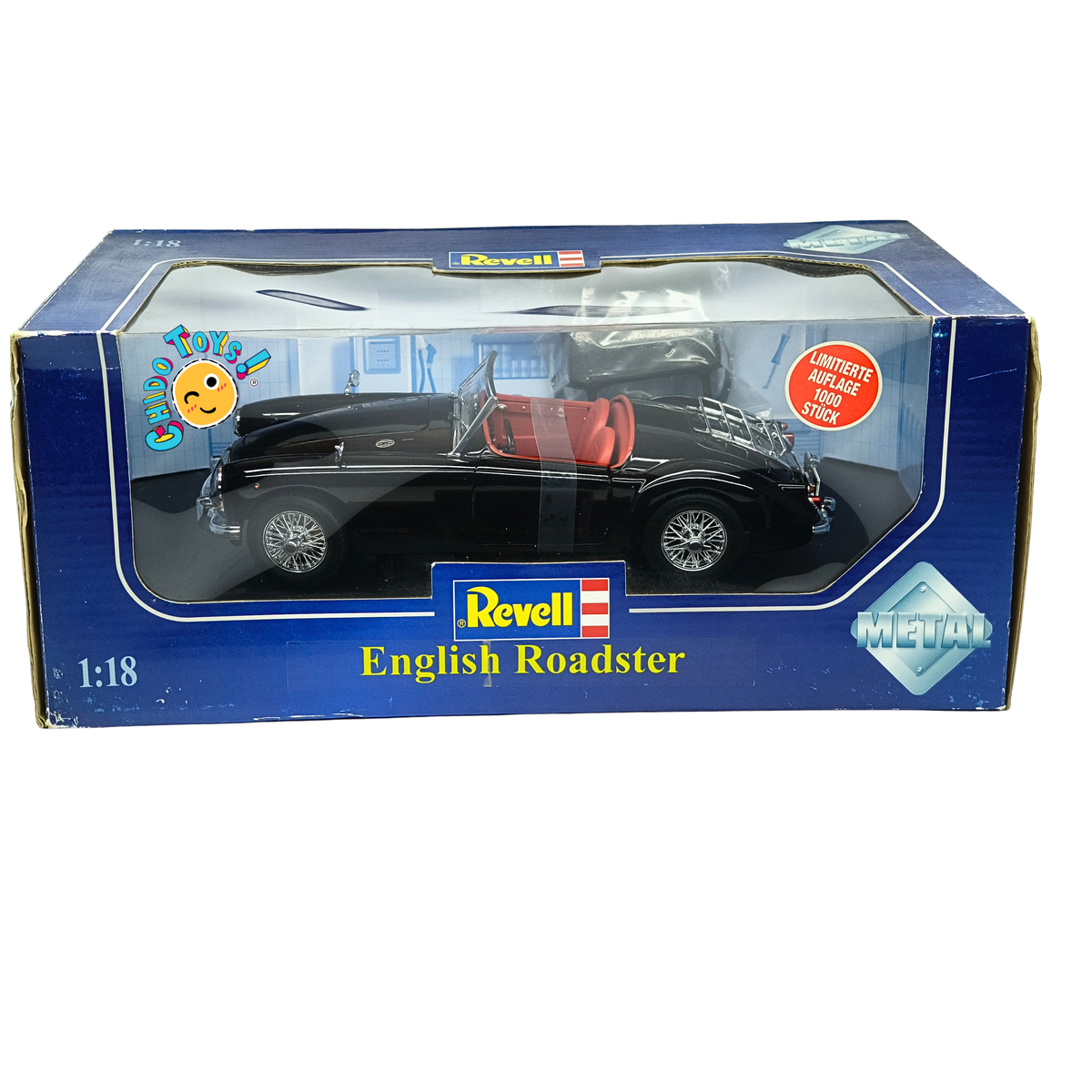 Revell MGA 1600 Roadster 1:18 negro edición limitada a 1,000 piezas