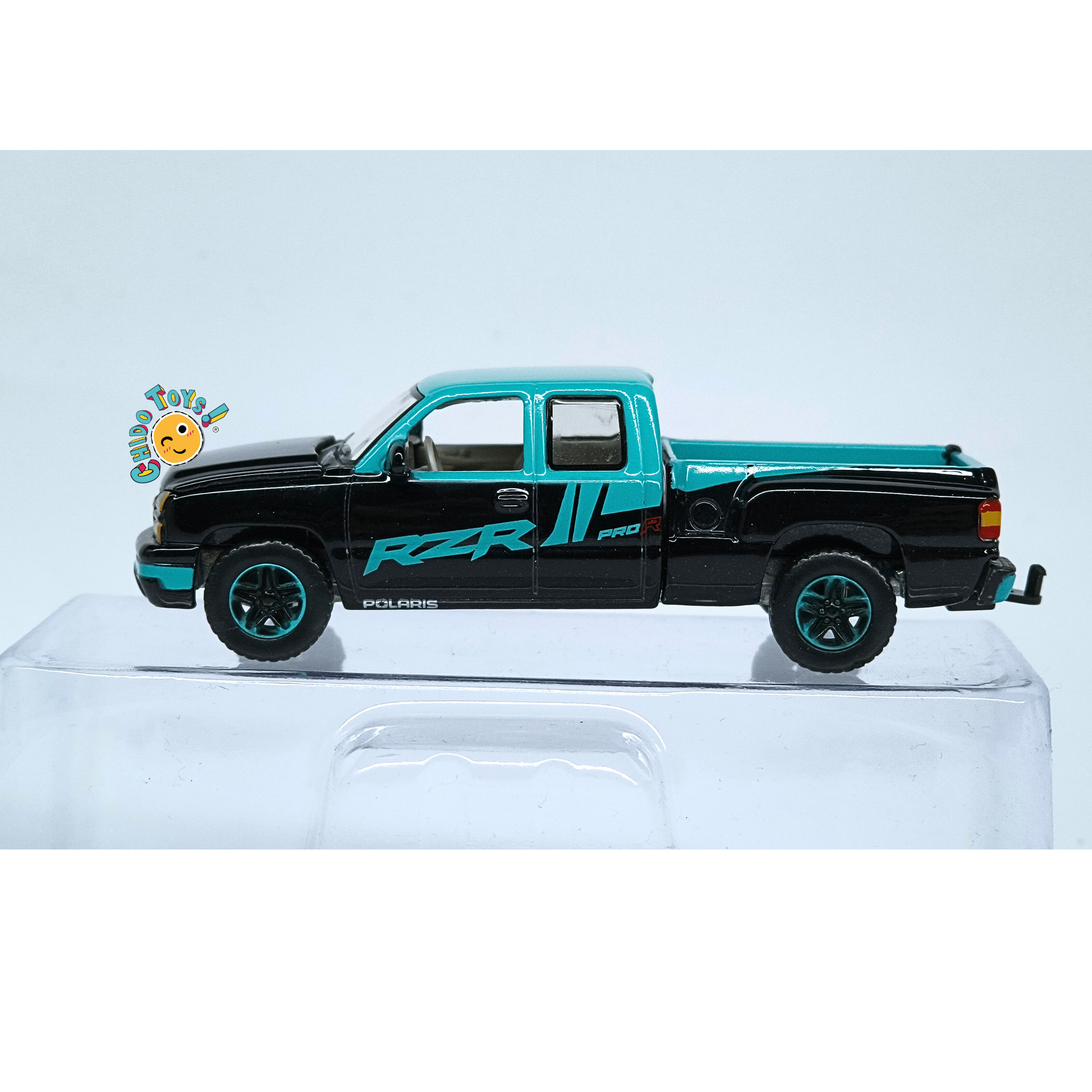 2006 Chevy Silverado 1:64 Auto World Polaris RZR Cofre Abre Diecast Big Country - Chido Toys
