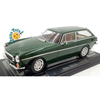 Norev Volvo 1800 ES 1973 1:18 verde oscuro, diecast con llantas de goma, cajuela de cristal abatible y base.